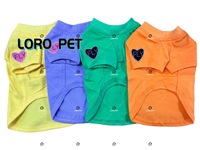 T-shirt uni en coton pour chien, vêtements d'été bon marché, vente en gros, collection