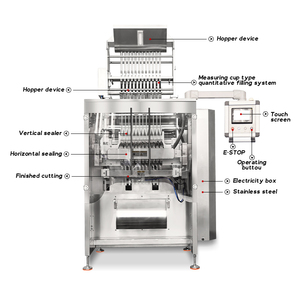Machine d'emballage automatique multi-voies pour sachets de poudre de café instantané 3-en-1 (sucre, sel, 5g, 10g) et granulés - Product Image 3