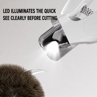Coupe-ongles pour animaux de compagnie 2 en 1 avec lumière LED pour la visualisation des veines et écran numérique pour la coupe des ongles des chats et des chiens à domicile