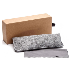 Caja de Gafas de Sol de Papel Kraft de Lujo, con <span class=keywords><strong>Estuche</strong></span> de Piel Sintética y Paño de Limpieza, en Set de Regalo - Product Image 3