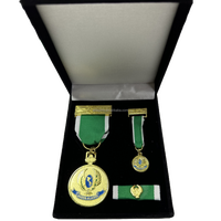 Cinta de estilo medalla personalizada, moderna/tradicional, chapada en oro, de zinc, para premios municipales de larga carrera, reconocimientos y honores