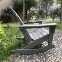 Chaise berçante Adirondack imperméable et confortable en HDPE pour patio extérieur en HDPE