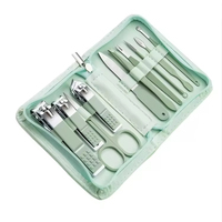 Kit de toilettage JM pour hommes, outils de soin personnels, peigne, brosse, kit de rasage, kit de soin des ongles en acier inoxydable, dans un sac noir, pour la maison, les voyages, les situations d'urgence