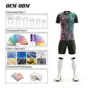 Uniforme de Fútbol Personalizado Transfronterizo, Traje de Entrenamiento de Fútbol para Adultos, Camiseta Deportiva Transpirable de Secado Rápido - Product Image 4