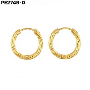 Pendientes de Aro de Moda 2.5*18 PE2749 para Mujer, Joyería de Alta Calidad - Product Image 2