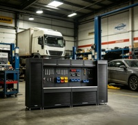 Nouvelle armoire à outils en acier robuste personnalisable OEM avec porte à enroulement en PVC pour garage, atelier de réparation