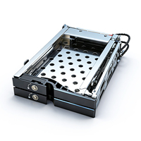 Unestech Enclosure SATA in Alluminio a Doppio Alloggiamento 2.5 Pollici Hot Swap Caddy Tray SSD Rack Mobile per Hard Drive