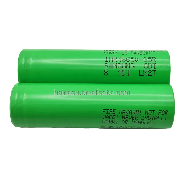 高品質リチウム電池25r3.7v2500mah充電式電池25aInr1865025r用放電