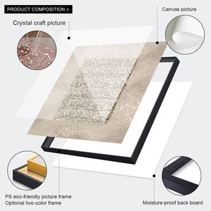 Calligrafia islamica moderna porcellana di cristallo religioso arte da parete soggiorno decorazione per la casa di lusso Corano araba musulmana decorazione della parete - Product Image 4
