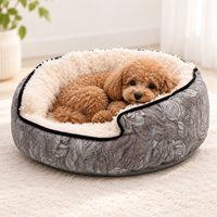 Nid pour animaux de compagnie en jacquard teint en fil, cachemire et laine, résistant à l'usure et aux morsures, sans teinture irritante, matériau sûr, lit pour animaux de compagnie