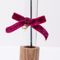 Ruban en velours personnalisé, rubans cadeaux, nœuds en ruban avec attache torsadée, nœuds personnalisés pour décoration de Noël