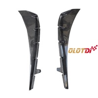 Rejillas de Ventilación Laterales de Fibra de Carbono Negro con Acabado Epoxi Pulido para FK8 2017-2020