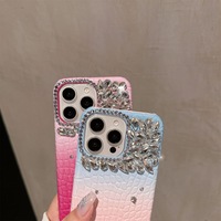 Top pour Iphone Luxe Crocodile Diamant Bling Artificiel Pu Cuir Téléphone Cas