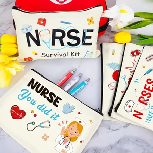 Factory Price <b>Nurse</b> Survival Kit Cosmetic <b>Bag</b> Small Toiletry <b>Bag</b> Medical Theme Cosmetic Pouch for <b>Nurses</b> - Product Image 5