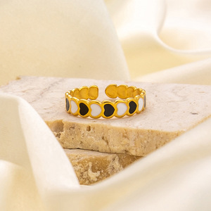 Anillo Abierto Chapado en Oro con Forma de Corazón, Joyería de Moda para Mujer, Regalo Estilo INS - Product Image 4