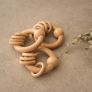 <span class=keywords><strong>Anneau</strong></span> <span class=keywords><strong>de</strong></span> <span class=keywords><strong>dentition</strong></span> en <span class=keywords><strong>bois</strong></span> <span class=keywords><strong>de</strong></span> hêtre fait à la main, perles pour bébé, jouets avec cœur, 10 pièces - Product Image 4