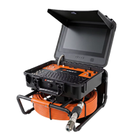 Caméra d'inspection des canalisations AMJET R13-Max 33 mm avec rotation à 360 degrés et câble de 50 m 7 mm pour l'inspection commerciale des canalisations