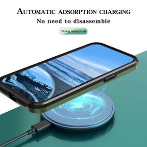 เคสแม่เหล็กสำหรับชาร์จไร้สายรุ่นใหม่ สำหรับ iPhone 11 XR 12 13 14 15 16 Pro Max พร้อมฝาปิดกล้องและขาตั้ง - Product Image 2