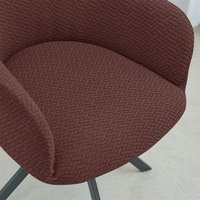 Housse de chaise de salle à manger de style campagnard américain élastique pour la maison et l'hôtel, avec accoudoirs hauts, en tissu jacquard 160T