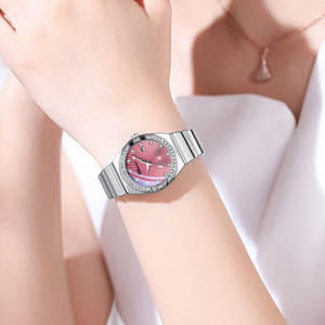 CHENXI 340女性用ステンレススチールウォッチ新しいクォーツ円形ダイヤモンド象眼細工カレンダー発光防水ファッションビジネススタイル - Product Image 4