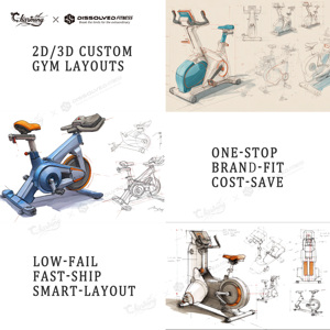 Équipement de vélo de spinning commercial, ensemble complet, équipement de fitness professionnel pour salle de sport, machine de cyclisme d'intérieur pour les États-Unis, l'Europe, le Royaume-Uni, le <span class=keywords><strong>Canada</strong></span> - Product Image 2