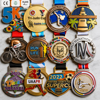 Médailles personnalisées en alliage de zinc 3D pour marathon, course à pied, sports, récompenses, médailles en métal personnalisées pour 5K, 10K, demi-marathon
