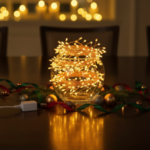 Luci Natalizie Impermeabili da 3 Metri <span class=keywords><strong>con</strong></span> 200 LED a Grappolo per <span class=keywords><strong>Soffitto</strong></span>, Camera da Letto, Ghirlande, Finestre, Matrimoni e Decorazioni per Albero di Natale - Product Image 1