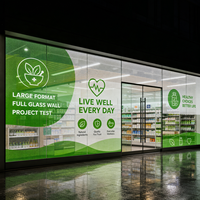 Pantalla LED Transparente de Gran Formato para Exhibición en Fachadas de Farmacias y Proyectos de Paredes de Vidrio