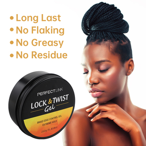 Gel coiffant pour tresses et contrôle des bords 2024OEM Non gras Loc <span class=keywords><strong>N</strong></span> Thick HAIR, tenue extrême super forte, brillance scintillante - Product Image 5