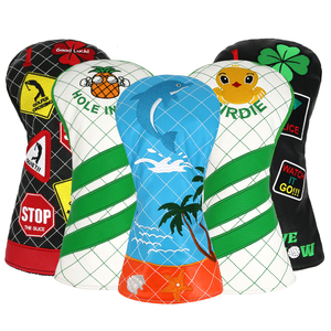 Porte-tee de golf personnalisé avec logo brodé, imperméable, amusant, en peluche, animaux (requin, pieuvre, éléphant, girafe), dessin animé, fermeture magnétique - Product Image 1