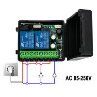 2CH 433Mhz Penerima Sakelar Remote Control AC 110V 220V 85-250V Modul Pengontrol Universal untuk Lampu Motor Tirai Pintu Garasi