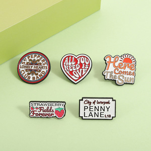 Bandes de Rock britanniques épingles en émail <span class=keywords><strong>paroles</strong></span> de <span class=keywords><strong>chansons</strong></span> mélomanes broches revers sac à dos Badge alliage accessoires pour les fêtes de mariage - Product Image 2