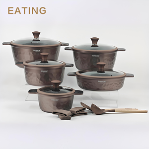 Bán buôn 16PC nhôm đồ nấu nướng Bộ Quà Tặng-Cảm ứng Chậu 20-32cm + Tiền Thưởng Silicone phụ kiện, phục vụ & sử dụng nhà - Product Image 2