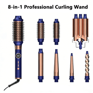 Outil de coiffure professionnel 8 en 1 avec têtes interchangeables pour plusieurs coiffures WLHC-001 Solution de coiffage tout-en-un Sim - Product Image 1