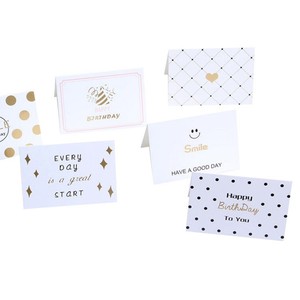 การ์ดอวยพรฟอยล์สีทองสร้างสรรค์ กระดาษอาร์ตขนาดเล็ก การ์ดขอบคุณวันเกิด สำหรับเทศกาล ของขวัญ และข้อความ - Product Image 2