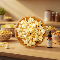 Extrait de Popcorn Croustillant - Idéal pour Créer des Saveurs Riches et Authentiques de Popcorn dans les Chips, les Crackers et les Mélange de Snacks