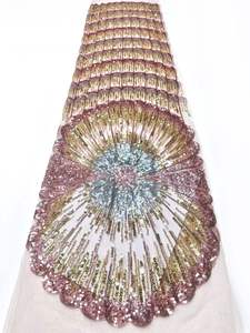 <span class=keywords><strong>Tissu</strong></span> brodé de fleurs en relief 3D avec perles AO.YI. pour robes de mariée et robes de soirée - Robes de mariée et tenues de soirée - Product Image 1