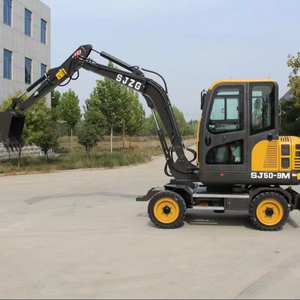 Excavadora de Ruedas SJ50-9M de Alta Potencia de Excavación, 5 Toneladas, Excavadora Hidráulica para Construcción, Minería y Agricultura - Product Image 2