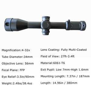 4-32x56 FFP Longue Distance Clarity Chasse Sight Scope Tactique Haute Précision Ajustement Chasse Sight - Product Image 2