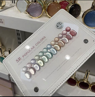 SR 2026 Nouveau vernis à ongles gel scintillant effet pierre précieuse, sans rinçage, couleurs populaires toutes saisons, perles de verre, œil de chat, diamant