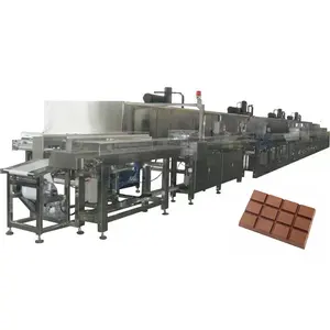 Otomatik Maquina PLC chocoproduction a 1 kg çikolata blok Depositor kalıp üretim makinesi hattı yapma
