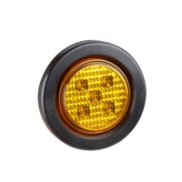 Offre Spéciale 12V 24V 2 pouces rond LED dégagement contour camion remorque lumière 5 pièces LED feux de position latéraux camion feux latéraux