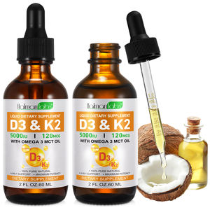 Fabrikant van gezondheidssupplementen, complexe vitaminen en mineralen, vitamine D3 K2 druppels in flesverpakking - Product Image 1