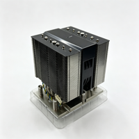 Dissipateur thermique pour processeur de serveur 435W 4U pour socket AMD SP5 PRO, 6 caloducs en cuivre, base en cuivre massif, ailettes de refroidissement en aluminium, radiateur