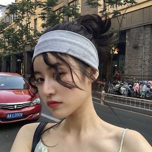 Beiqian BQ-156カスタマイズ生地弾性スポーツヘッドバンド無地滑り止めスウェットプルーフヘアバンド男性用21cm * 8cm - Product Image 6