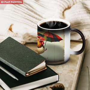 Four Seasons All Weather 11oz <b>Ceramic</b> Mug Heat Activated Drinking <b>Cup</b> Frosted Black - Product Image 3