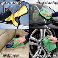 Serviette de séchage automobile en microfibre polaire corail composite super absorbante 800 GSM, chiffon de lavage professionnel double face en peluche