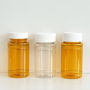 <span class=keywords><strong>3.5</strong></span> oz. (100 CC) rõ ràng/Vàng Pet rộng miệng chai nhựa Đóng gói với CRC cap/vít cap cho người lớn vitamin Gummies - Product Image 3