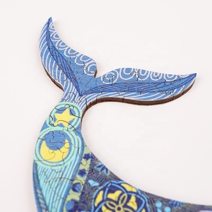 <span class=keywords><strong>Puzzle</strong></span> 3D en <span class=keywords><strong>bois</strong></span> de baleine bleue de forme unique pour adultes et enfants, jeu familial, jouet de développement de mise au point - Product Image 2