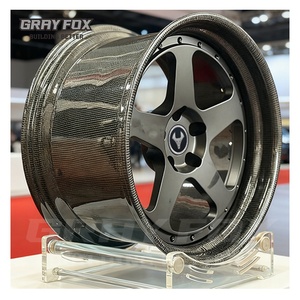 Grayfox Tùy Chỉnh Màu Đen Sợi Carbon 17-24 Inch 5x112 5x114.3 5x120 Giả Mạo Hiệu Suất Cao Hành Khách Xe Bánh Xe Cho Vossen - Product Image 1